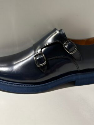 SCARPA UOMO NERA - BLU - BORDEAUX CON DOPPIA FIBBIA ARGENTO,321(ZEPPA)