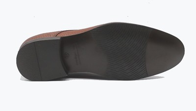 SCARPA DERBY UOMO PELLE DI VITELLO TRECCIA MARRONE, FONDO ULTRA LIGHT 7750A