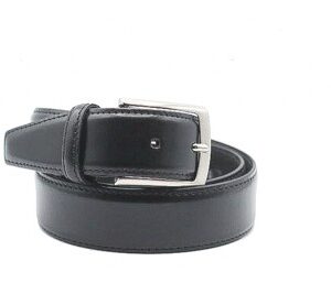 CINTURA ARTIGIANALE NS PRODUZIONE ELEGANTE IN VITELLO NAPPATO NERO DA 3 cm