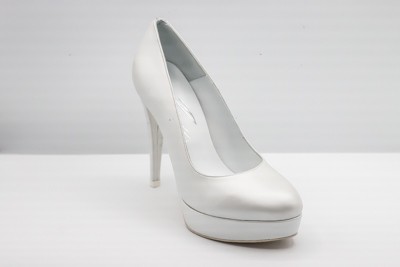 SCARPA SPOSA DÉCOLLETÉ PEDULLA' IN PELLE PERLA ART. 715 TACCO 11 CM PLATEAU 2 CM