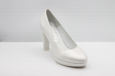 SCARPA SPOSA DÉCOLLETÉ PEDULLA' IN PELLE PERLA ART. 448 TACCO 9 CM PLA TEAU 2 CM