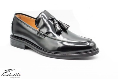 MOCASSINO UOMO CON NAPPINE IN PELLE DI VITELLO SPAZZOLATO BORDEAUX - BLU - NERO ,SUOLA IN DOPPIO CUOIO ART.313